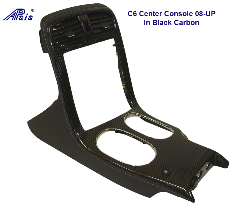 Center Console, Real Carbon Fiber, C6 Corvette, 2008 and up